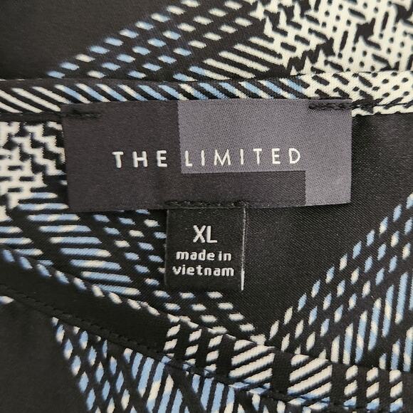 The Limited Sleeveless Top – Navy Plaid Spaghetti Strap Camisole Blouse - Picture 2 of 6